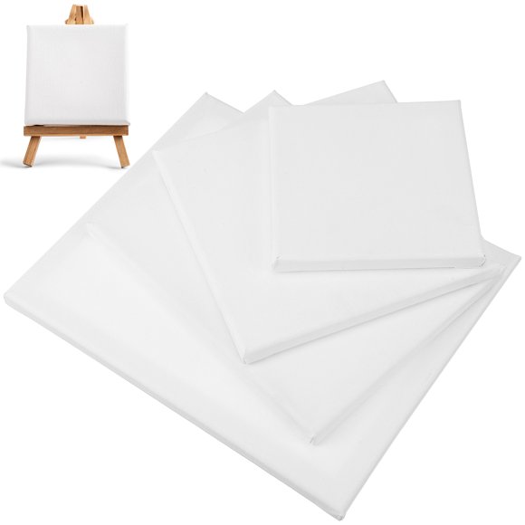 12pcs Painting Canvas Small Square Canvas Blank Practice Canvas Cotton Canvas Boards