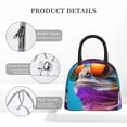 thumbnail image 4 of KLL Lizard With Sunglasses Colorful for Insulated Lunch Bag- Leakproof Cooler Tote Bag Organizer for Women & Men - Reusable Lunch Box for Office Picnic Hiking Beach-One Size, 4 of 6