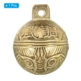 thumbnail image 3 of Uxcell Vintage Copper Bells, Mini Craft Jingle Bells 1.9" Metal Hanging Bells Bronze 1Pack, 3 of 6