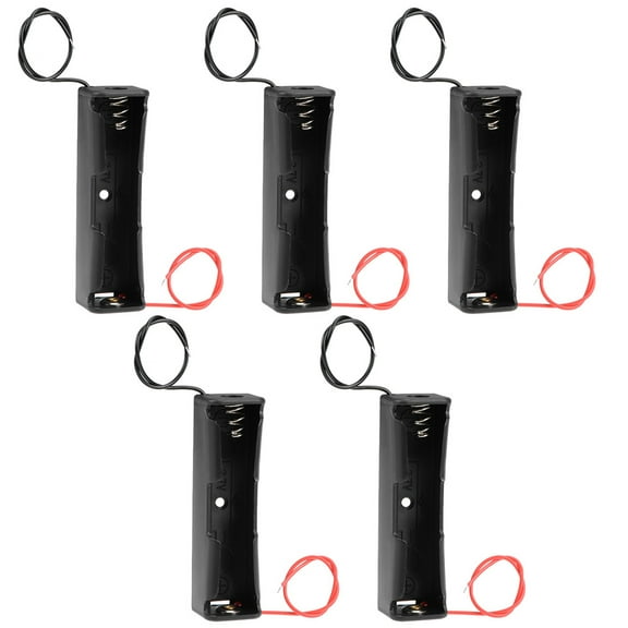 3.7V Battery Holder Case Storage Box 1x3.7V 18650 Battery Cable 5Pcs