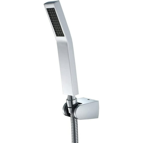 Square Handheld Shower, Wall Mount Chrome Bathroom Handheld Showerheads Brass Hand Held Shower Head Combo with Hose