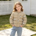 thumbnail image 4 of PureCasa Jackets for Kids 1-7 Years Lightweights Warm Long Sleeved Cute Printed Button Down Closure Jacket for Winter, 4 of 9