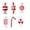 Style E-3pcs, variant on 3 Pcs Christmas Candy Lollipop Ornaments Polymer Clay Candy Cane Hanging Decor Fake Candy Canes Peppermint Christmas Tree Decoration Cupcake Candy Crafts Pendant Xmas Tree Party Supplies