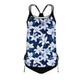 thumbnail image 5 of Summer Savings Akafmk Tankini Swimsuits for Women Two Piece Bathing Suits Loose Fitting Printed Swim Tops with Swim Brief Comfortable Athletic Swimwear, Sizes S-2XL, 5 of 5