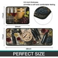 thumbnail image 3 of 2 Pieces 3D Wine Decor Themed Kitchen Mats and Rug Set Kitchen Mat - Water Absorb Microfiber Kitchen Rug Wine Decorations for Kitchen 17"x47"+17" x23" Wine Glass Rugs, 3 of 5
