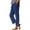 Blue, variant on MEICHEN Women's Loose Pocket Patchwork Cotton and Linen Summer Casual Pants for Women
