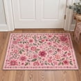 thumbnail image 5 of KUETH 5x7 Low Pile Soft Floral Rug for Living Room, Machine Washable Soft Non Slip Backing Area Rug, Blush Pink Rug for Bedroom Dining Room, 5 of 5