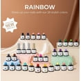 thumbnail image 5 of Modelones 28 Colors Rainbow Gel Nail Polish Set with Base & Top Coat, 11-Toxin Free Vegan Gel Nail Kit, Long Lasting Soak Off UV LED Gel Polish for Home DIY Manicure, 5 of 9