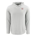 thumbnail image 2 of Men's Cutter & Buck Gray Cincinnati Reds Coastline Epic Comfort Recycled Eco Hoodie Long Sleeve T-Shirt, 2 of 3