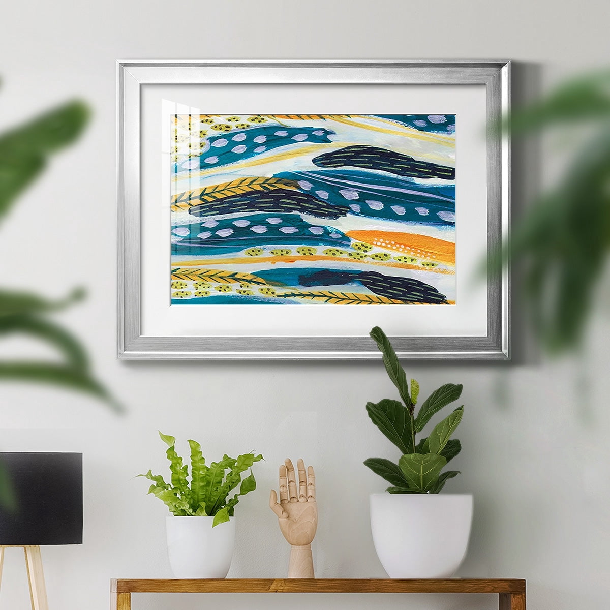 Feathery IV Premium Framed Print - Ready to Hang