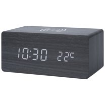 Unique Bargains Voice Activation Alarm Clock Black 6.7"L x 3.1"W x 2.8"H