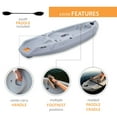 thumbnail image 6 of Lifetime Youth Shark 6 ft Sit-On-Top Kayak with Paddle, Gray (91327), 6 of 18