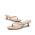 thumbnail image 5 of DREAM PAIRS Women’s Kitten Heel Flip Flop Sandals – Low Square Open Toe Thong Heels, 1.96-Inch Summer Vacation Shoes, 5 of 8