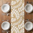 thumbnail image 5 of Khaki Leaves Table Runner Farmhouse Botanical Branch Vintage Boho Modern Tablerunners 13 x 90 Inch, Table Decorations Tabletop Scarf for Summer Gathering Holiday Farmhouse Kitchen Dining Decor, 5 of 8