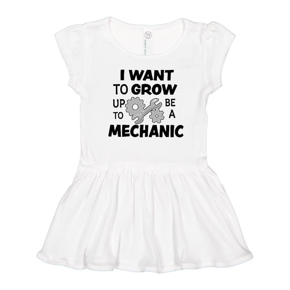 Inktastic I Want To Grow up To Be a Mechanic Girls Toddler Dress