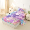 thumbnail image 2 of Erosebridal Watercolor Ink Graffiti Twin Sheet Sets,Cartoon Unicorn Colorful Flowers Bedding For Kids Girls 3-Piece, 2 of 6