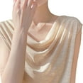 thumbnail image 4 of Levmjia Womens Tank Tops Pleated Loose Solid Color Sleeveless Round Neck Casual Shirts Soft Comfortable Basic Tee Everyday Wear Spring Summer, 4 of 5