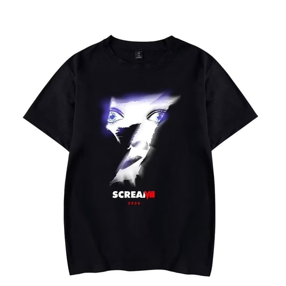Scream 7 Inspired Graphic Merch T-Shirt – Unisex Short Sleeve Fashion Tee, Casual Streetwear Top for Movie Fans