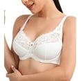 thumbnail image 3 of Exclare Women Full Coverage Plus Size Bras Lace Floral Underwire Bra(White,40D), 3 of 7