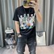 thumbnail image 3 of Camiseta de cuello redondo de anime para hombre, camisetas vintage con gráficos Kpop para hombre, ropa V, top Katoen 5xl, ropa de calle, dibujos de algodón, elegante, tallas S XL, 3 of 5