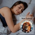 thumbnail image 3 of 12inch Lion Wall Clock Battery Operated Silent Non Ticking Round Decorative Clock for Office Home Living Room Bedroom Bathroom Kitchen Decor Lion, 3 of 8
