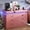 Pink, variant on Coffee Bar Cabinet with Led Lights & Charging Station, Buffet Cabinet with Floating Countertop, Modern Sideboard Buffet Table 6 Drawers for Living Room, Kitchen