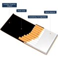 thumbnail image 4 of GHSDFBB Padike Cigarette Case, Cigarette Case Leather & Stainless Steel Multi Case. (Apricot), 4 of 7