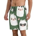 thumbnail image 2 of Naloa Alpaca Faces Men's Beach Shorts, Surfing shorts, Swim trunks, Quick Dry Swim Trunks for Surfing Beach Fun - XX-Large, 2 of 9