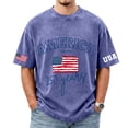 thumbnail image 2 of Youpwaven Men's 250th Anniversary USA T-Shirt, Vintage Washed America Graphic Tee, Relaxed Fit 1776-2026 Short Sleeve Patriotic Top, 2 of 5