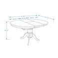thumbnail image 6 of Single Pedestal Butterfly Leaf Dining Table with Self-Storing Leaf in Black, 6 of 7