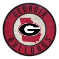 thumbnail image 1 of Georgia Bulldogs Sign Wood 12 Inch Round State Design, 1 of 1