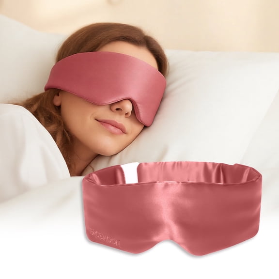 FACEMOON Silk Sleep Mask, Mulberry Silk Relaxing Eye Mask for Meditation, Light Blocking for Travel and Naps
