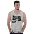 thumbnail image 3 of Worlds Okayest Son Funny Children Tank Top Sleeveless Tee Men Brisco Brands S, 3 of 5