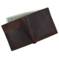 thumbnail image 5 of RFID Men's Slim Hipster Bifold Crazy Horse Leather Euro Wallet by Cazoro, 5 of 10