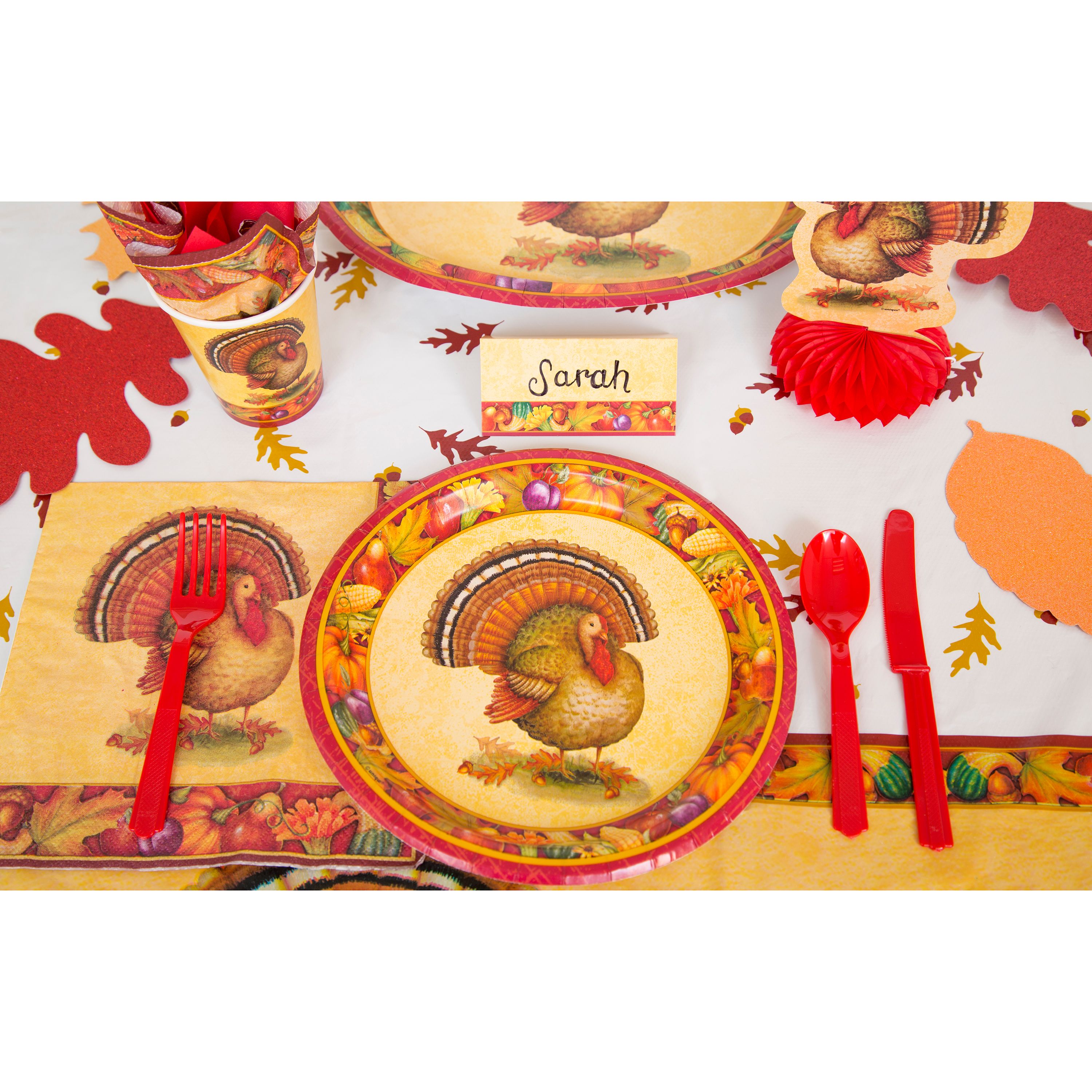 Festive Turkey Thanksgiving Paper Plates, 7in, 8ct - image 3 of 3