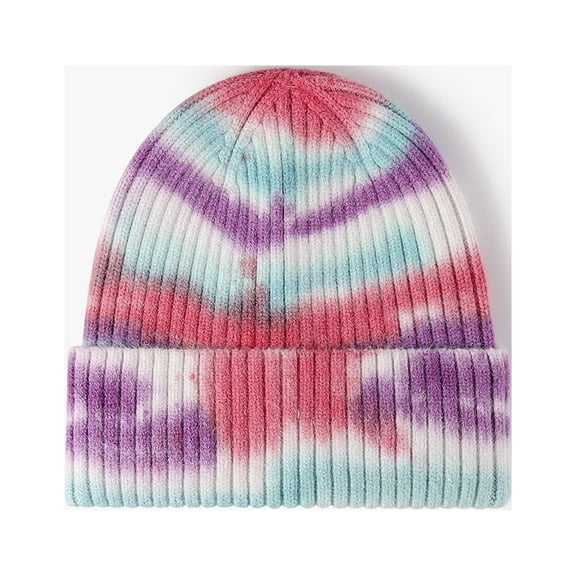 European And American Fashion Autumn And Winter Men's Cold Hat Tie-dye Outdoor Warm Face Small Knit Hat Women's Simple Joker Wool Hat