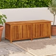thumbnail image 6 of Outdoor Storage Chest with Inner Bag, Brown Solid Acacia Wood, 59 Inch, 6 of 6