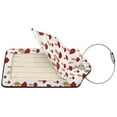 thumbnail image 4 of Rocae Red Mushroom for Leather Luggage Baggage Tags ID Label Privacy Cover ID Label with Stainless Steel Loop and Address Card, 4 of 5