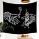 thumbnail image 2 of Tapicería de pared con estampado de humo sobre mano, diseño estético, 150 x 150 cm, microtela, 2 of 2