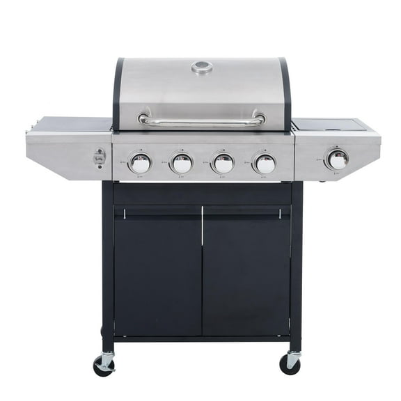 UBesGoo Propane Grill 4 Burner Barbecue Grill Stainless Steel Gas Grill with Thermometer
