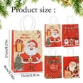 thumbnail image 3 of Christmas Bags For Gifts, Canvas Christmas Gift Bag, Small Size Kraft Paper Bags with Handle for Holiday Gifts 8.3"x5.9"x3.14", 3 of 6