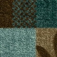 thumbnail image 5 of Mainstays Traditional Leaf Block Blue Brown Print Indoor Area Rug, 5' x 7', 5 of 6