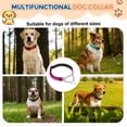 thumbnail image 7 of Uxcell Dog Chain Collars, No Pull Dog Collar Adjustable Reflective Nylon with Alloy Steel Chain, (L-24 Inch, Rose Red), 7 of 7