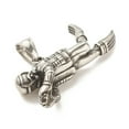 thumbnail image 5 of 2pc 304 Stainless Steel Pendants Diver Silver 20x49x13mm Hole: 5x8.5mm, 5 of 6