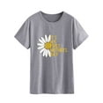 thumbnail image 4 of Xuanfei Women Mama Gift Shirt It's My First Mother's Day Letter Daisy Print T-shirt, 4 of 7