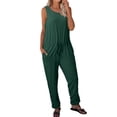 thumbnail image 1 of HBFAGFB Rompers for Women 2024 Spring and Summer Short Sleeved Wide Leg Pants Jumpsuit Green Size XL, 1 of 3