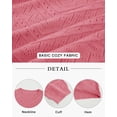thumbnail image 3 of Short Sleeved Women Hollow-out Casual Crew Neck Knit Sweater Tops, 3 of 7
