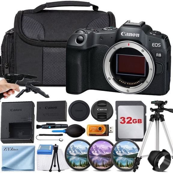 Canon EOS R8 Mirrorless Camera Body Only– 24.2MP Full-Frame Sensor, 4K60p Video (International Version)