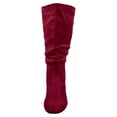 thumbnail image 3 of Data-1 Women's Fashion Slip On Pull Up Slouch Comfort Casual Flat Heel Mid Calf Round Toe Boots, 3 of 3