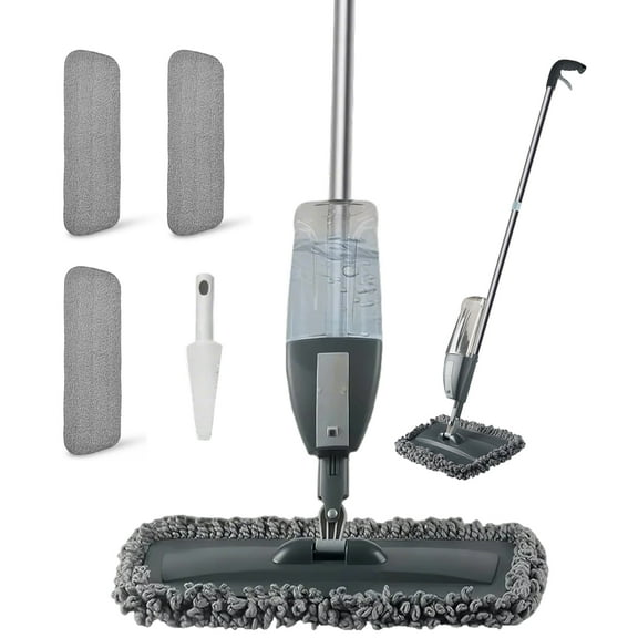 Ggpg Spray Mop for Floor Cleaning with 3 Washable Pads-Wet Dry Microfiber Reusable with 23 oz Refillable Bottle